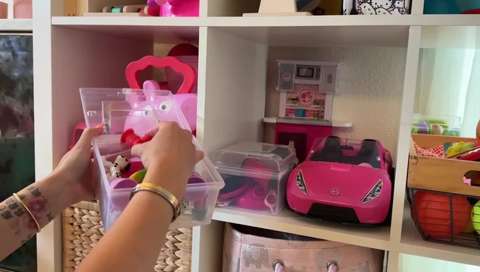 Use see-through containers for smaller items for visibility.