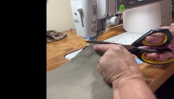 Clip the corners to reduce bulk.