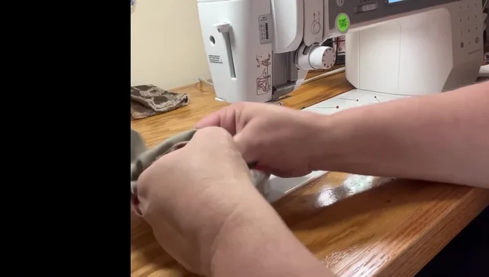 Sew the opening closed using a 1/8 inch seam allowance.