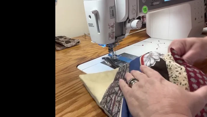 Sew the opening closed using a 1/8 inch seam allowance.