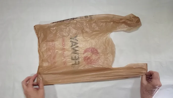 Cut the folded bag into strips (the number depends on the desired rope thickness).