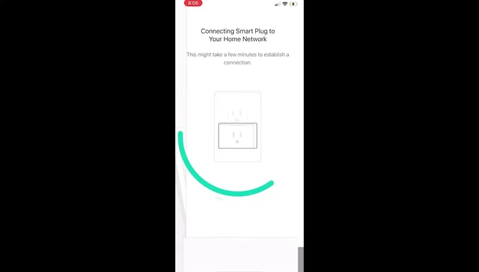 Select a location for the smart plug (e.g., 'Living Room') and press 'Save'.