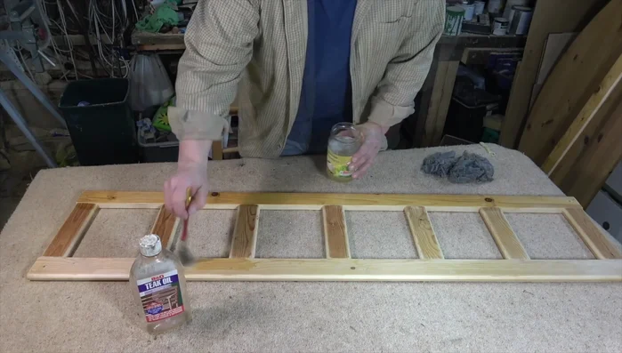 Apply teak oil to the back support