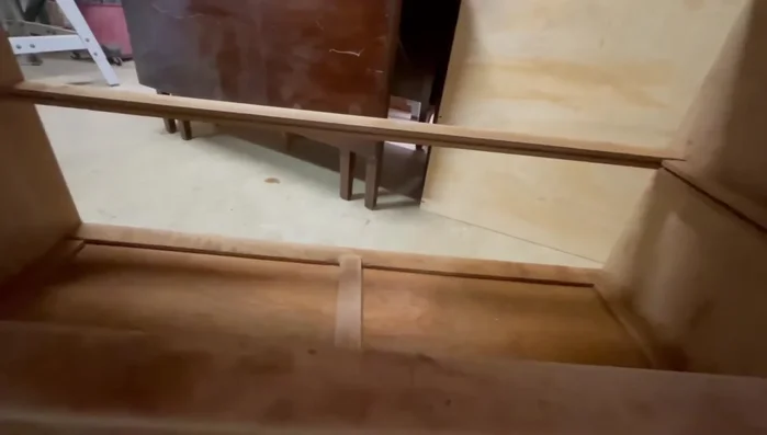 Replace the top molding with 1x4 boards for a cleaner look.