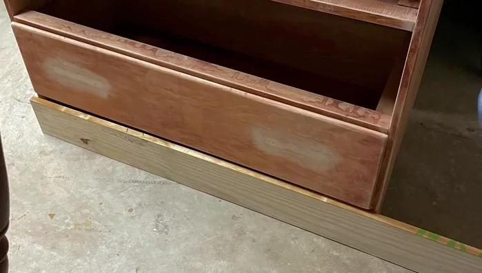 Seal the butcher block top.