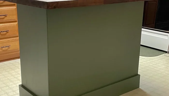 Seal the butcher block top.