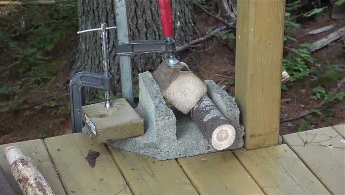 Remove knots with an oscillating saw.