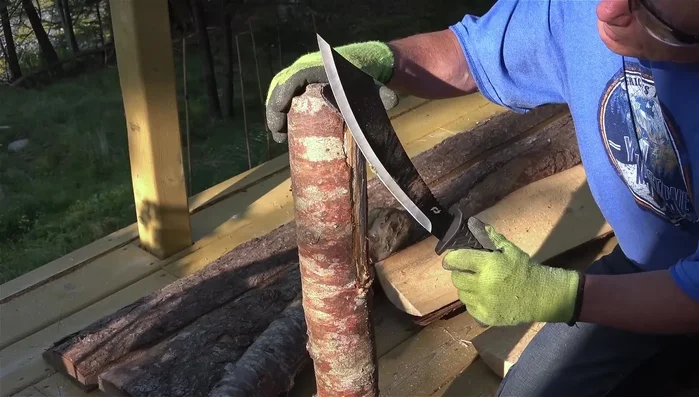 Remove knots with an oscillating saw.