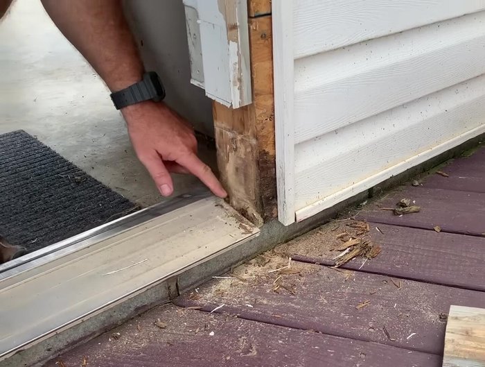 Cut out any remaining screws with a hacksaw.