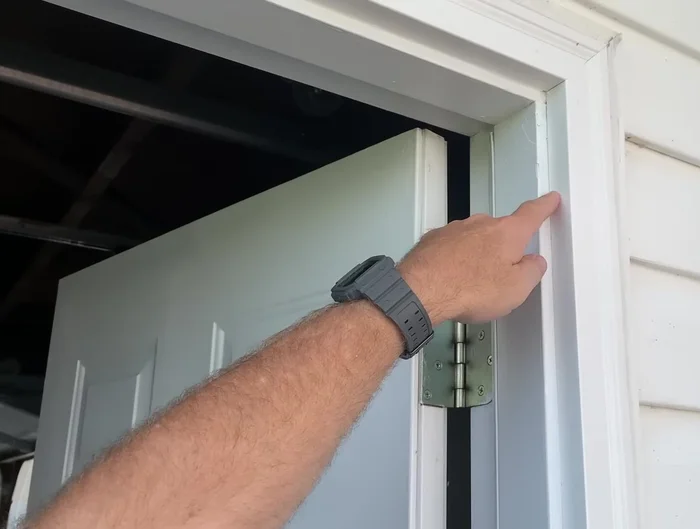 Paint the new brick molding and jamb.