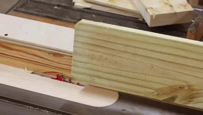 Create shiplap on fence pickets using a dado blade (or single blade method). Cut a 1/4 inch rabbet on one side, flip, and repeat for half the board thickness.