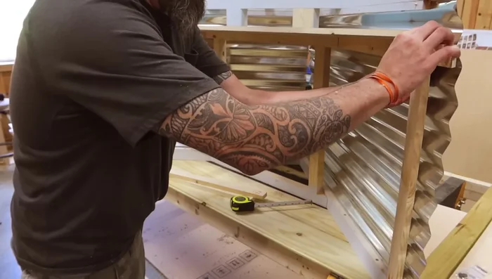 Install ridge cap (drip edge).