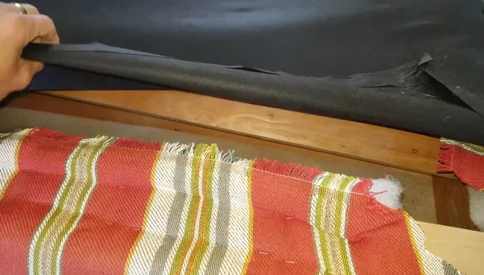 Identify the broken support beam.