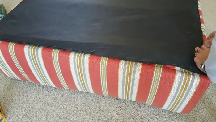 Staple the damaged wood back into place (implied).