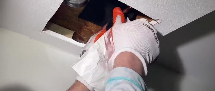 Solder the interior pipe fitting.