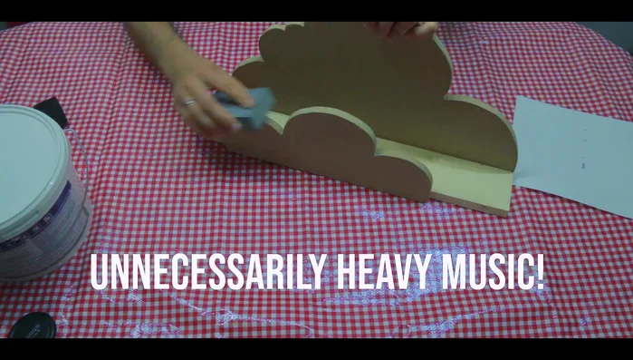 Paint the shelf (two coats recommended).