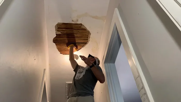 Pre-wet the lath to prevent it from sucking moisture from the patching plaster.