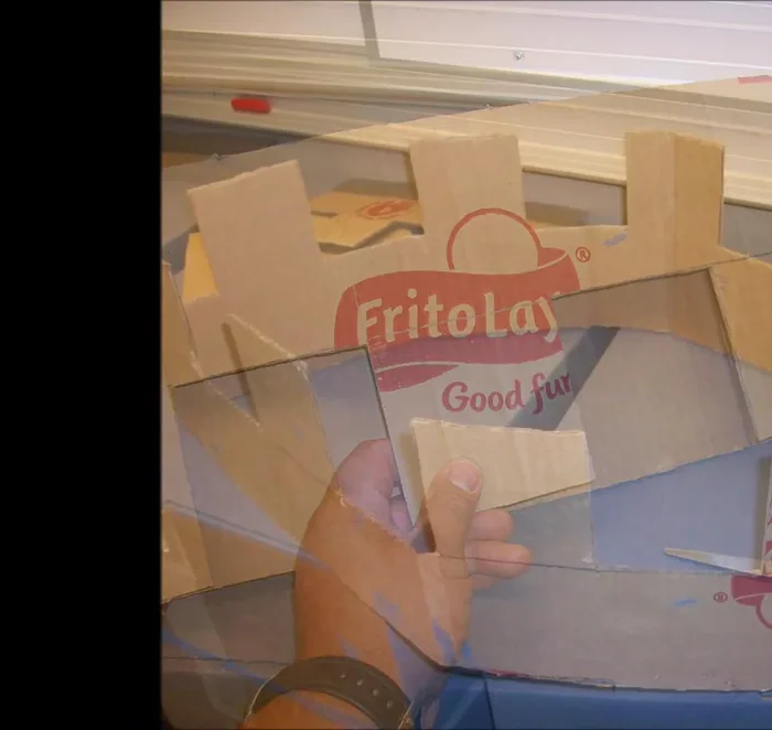 Paint the crown gray, then add white brick details.