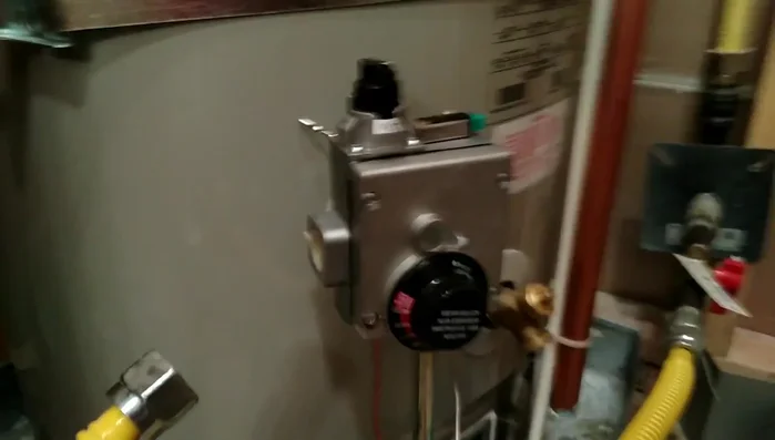 Turn on the gas and relight the pilot light.