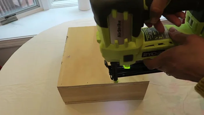Nail the pieces together using a nailer (or drill).