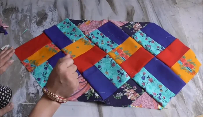 Press the quilted block to flatten and set the seams.