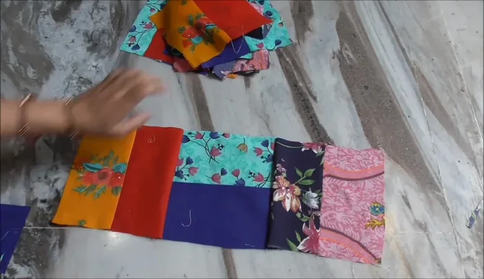 Join strips together to create longer strips for the Jhaal.