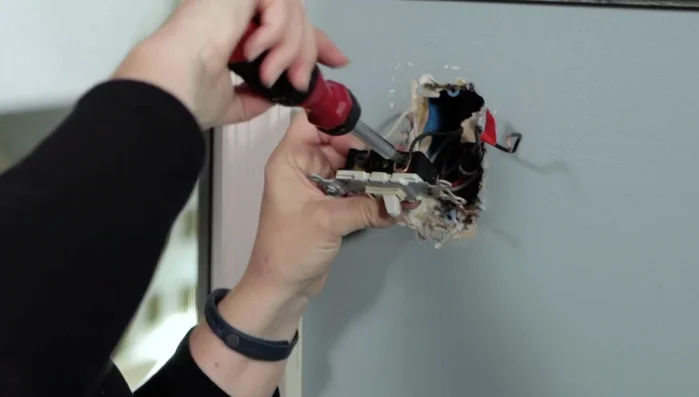 Remove the wires from the terminal screw heads.