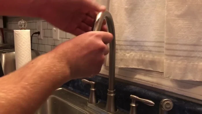 If both hot and cold water have low pressure, check the aerator for debris as described in Step 2.