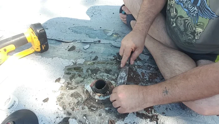 Clean and prepare the vent opening.