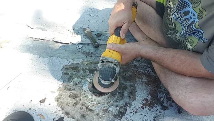 Insert the new vent pipe into the opening and ensure it’s seated properly.