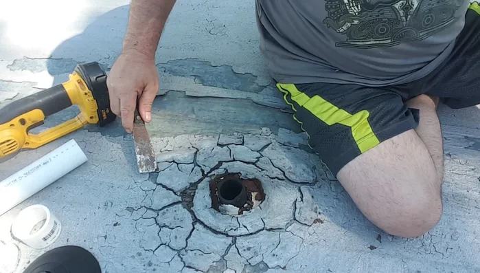 Clean and prepare the vent opening.