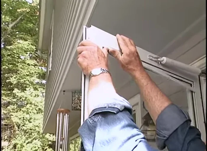 Install the glass panel and screen.