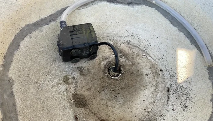 Check if the fountain holds water after sealant has dried.