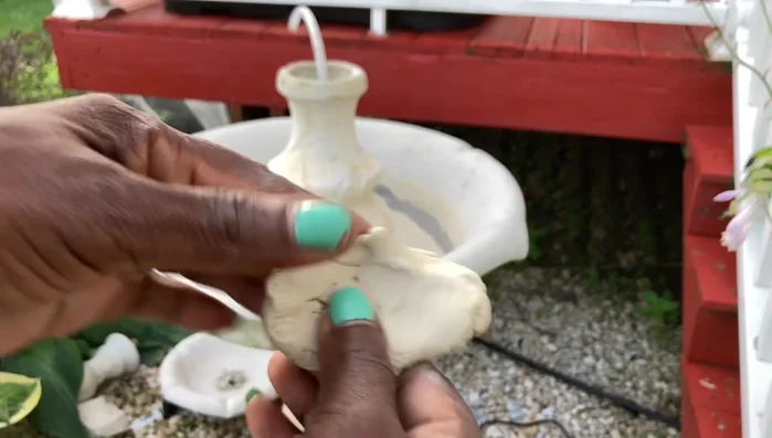 Allow the putty to dry completely.