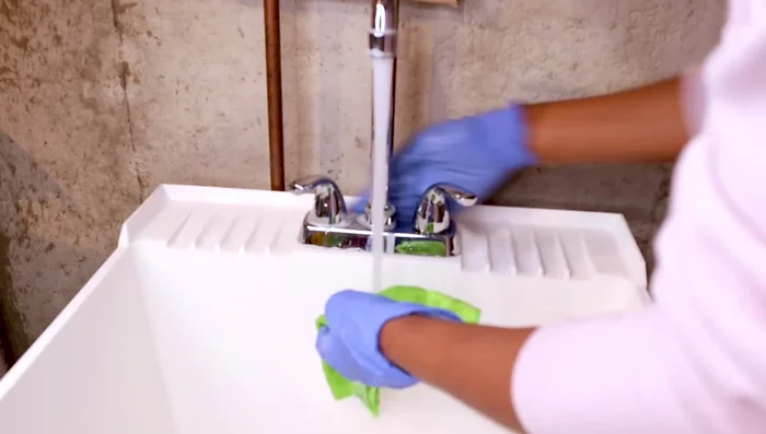 Rinse thoroughly and wipe with a clean cloth or microfiber towel.