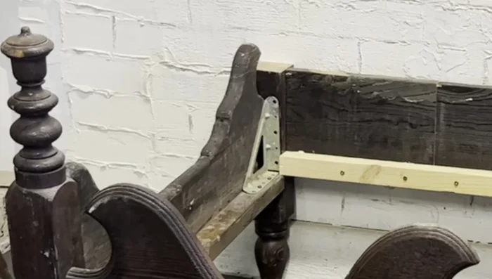 Secure the headboard top using dowels.