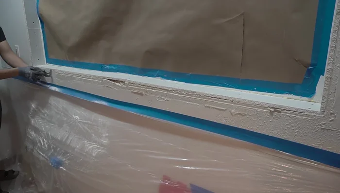 Clean up excess drywall compound, caulk, etc. from previous installations.