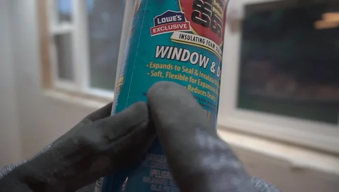 Trim excess cured foam with a utility knife.