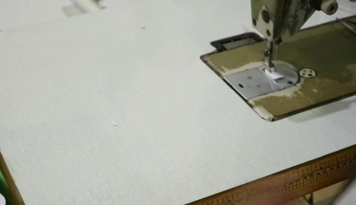 Sew the main interior patchwork to the base.