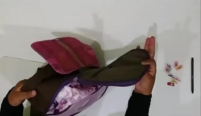 Close the opening using a hem stitch.