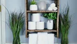 DIY Rustic Tiered Wood Shelf: Under $10!