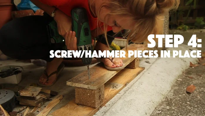 Measure and cut the wood: Create a frame for your greenhouse based on the size you need to protect your plant.