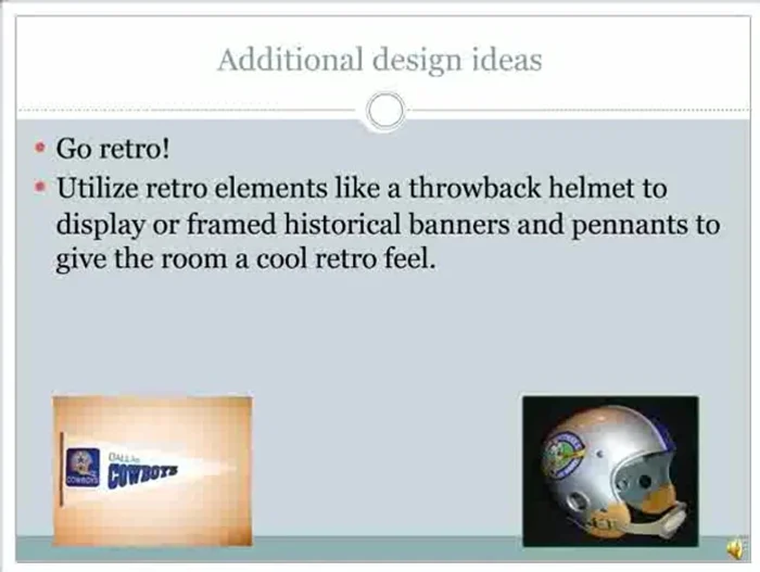 Consider a retro theme: Incorporate throwback elements like helmets, banners, etc. for a cool vintage feel.