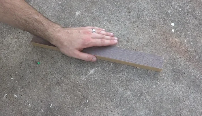 Cut off any excess plug material flush with the dresser surface.