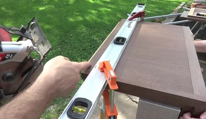 Cut off any excess plug material flush with the dresser surface.