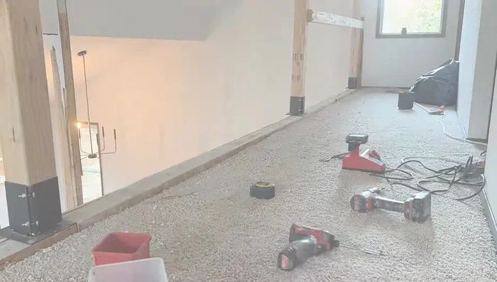 Install temporary supports for safety, especially in high spaces.