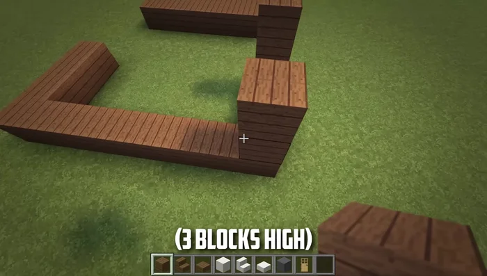 Raise parts of the foundation to create walls.