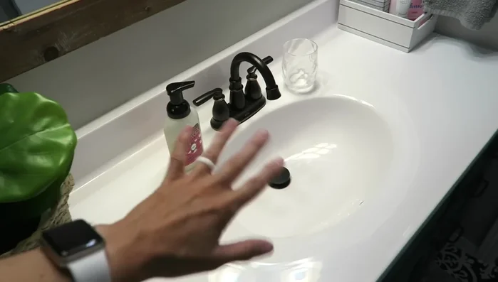 Install new bronze faucet.