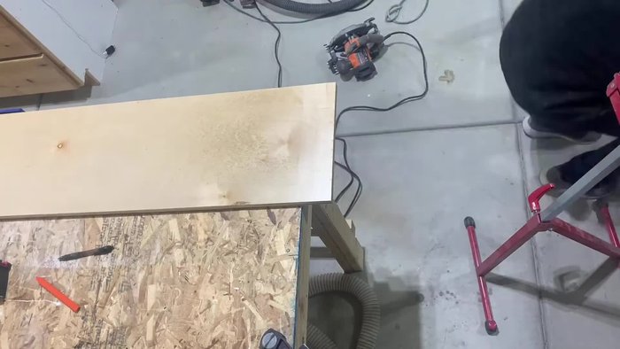 Cut shelves to width and depth using a table saw.