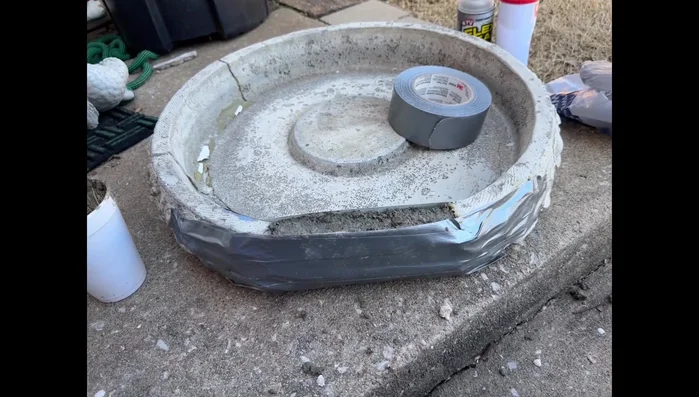 Allow the cement to set for 1-2 hours.